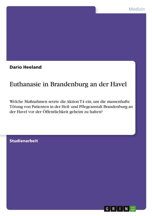 Produktbild: Euthanasie in Brandenburg an der Havel