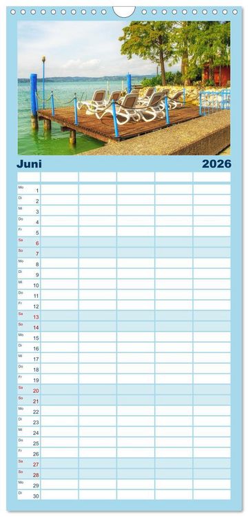 Produktbild: Familienplaner 2026 - Sirmione - sch&ouml;nster Ort am Gardasee mit 5 Spalten (Wandkalender, 21 x 45 cm) CALVENDO