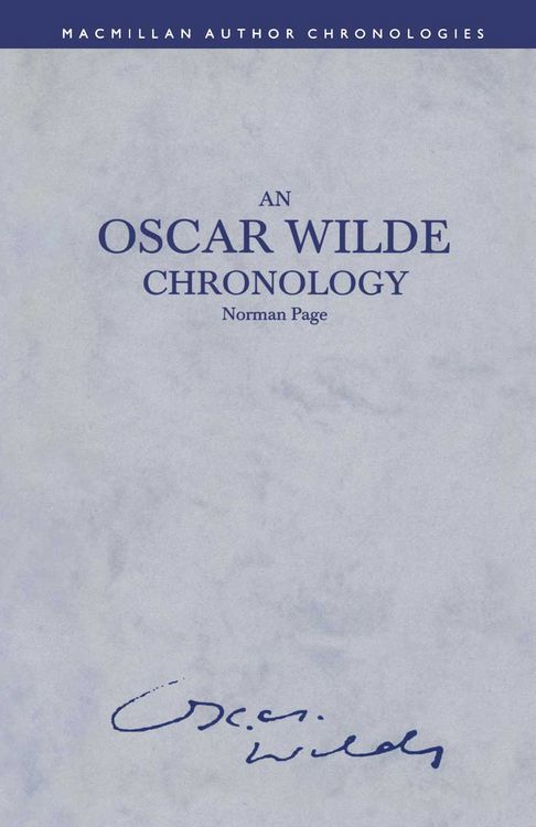 Produktbild: An Oscar Wilde Chronology