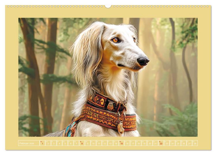 Produktbild: Windhunde. Seelenfl&uuml;sterer zwischen Anmut, Tempo und Stille (hochwertiger Premium Wandkalender 2026 DIN A2 quer), Kunstdruck in Hochglanz