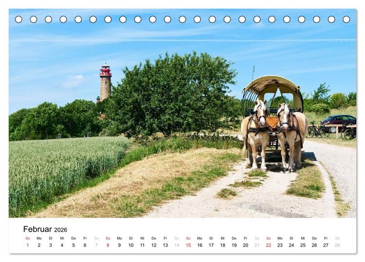 Produktbild: R&uuml;gen und Hiddensee (Tischkalender 2026 DIN A5 quer), CALVENDO Monatskalender