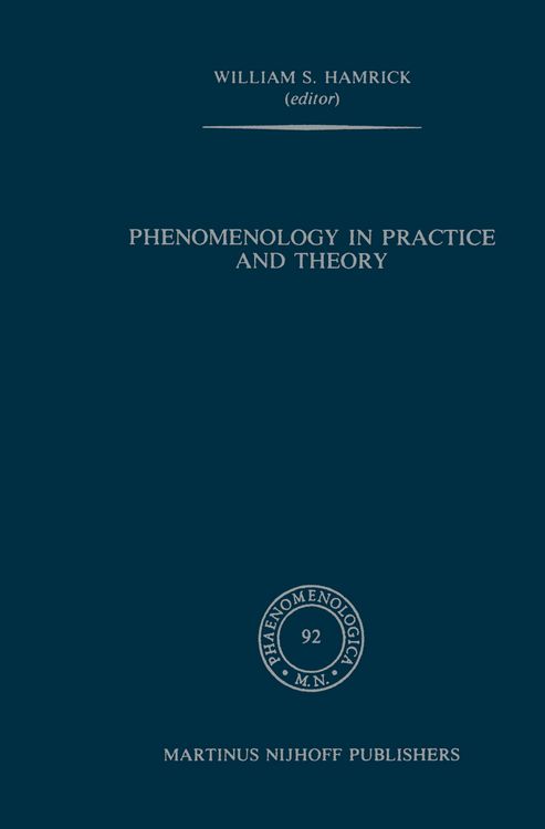 Produktbild: Phenomenology in Practice and Theory