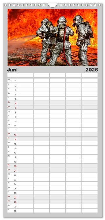 Produktbild: Familienplaner 2026 - Feuerwehr - mein Kalender mit 5 Spalten (Wandkalender, 21 x 45 cm) CALVENDO