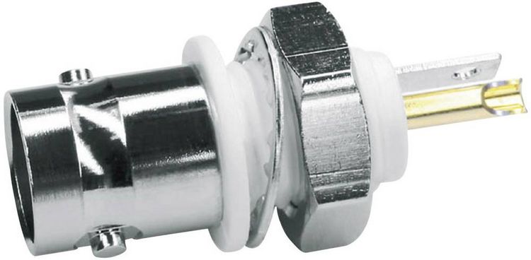 Produktbild: Teleg&auml;rtner 100023370 100023370 BNC-Steckverbinder Buchse, Einbau vertikal 50 Ω 1 St.