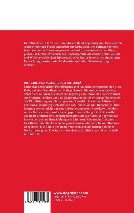Produktbild: Die Fr&uuml;he Neuzeit. Revisionen einer Epoche