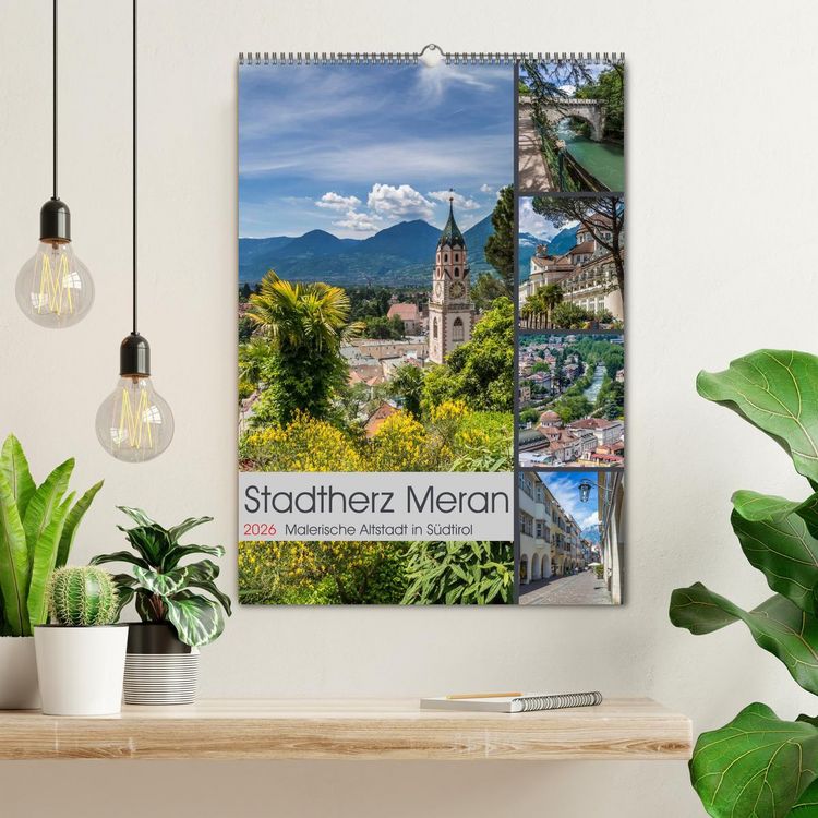 Produktbild: Stadtherz MERAN (Wandkalender 2026 DIN A2 hoch), CALVENDO Monatskalender