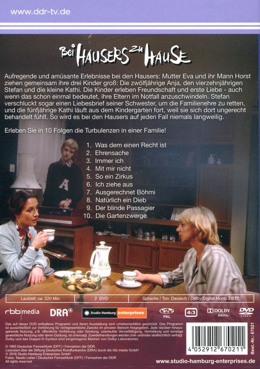 Produktbild: Bei Hausers zu Hause - DDR TV-Archiv [2 DVDs]