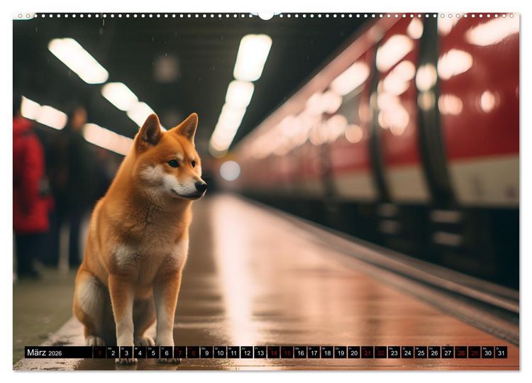 Produktbild: Shiba Inu - Stolz und Anmut (Wandkalender 2026 DIN A2 quer), CALVENDO Monatskalender
