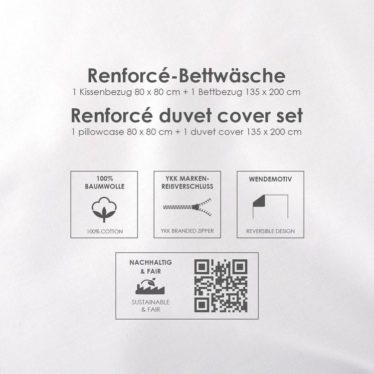 Produktbild: Herding 4428601050 - Unicorn Academy, Baumwolle/Renforc&eacute;, 135x200/80x80cm