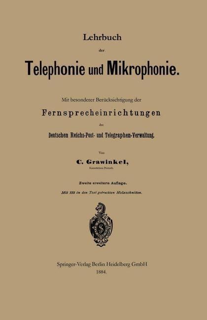 Produktbild: Lehrbuch der Telephonie und Mikrophonie