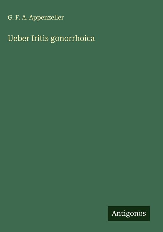 Produktbild: Ueber Iritis gonorrhoica