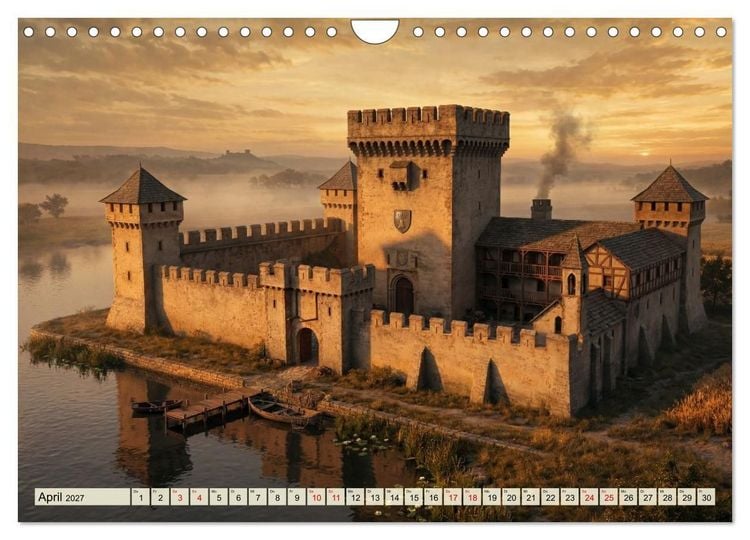 Produktbild: Burgen im Mittelalter (Wandkalender 2027 DIN A4 quer), CALVENDO Monatskalender