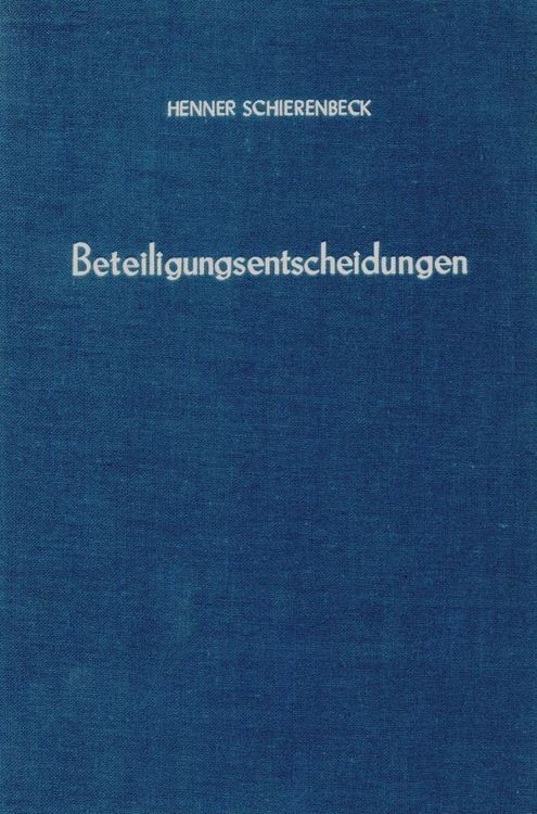 Produktbild: Beteiligungsentscheidungen.