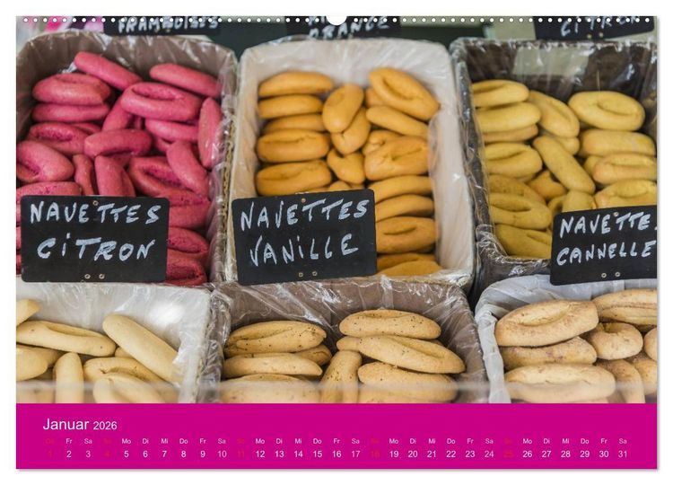 Produktbild: March&eacute; Provencal - M&auml;rkte der Provence (hochwertiger Premium Wandkalender 2026 DIN A2 quer), Kunstdruck in Hochglanz