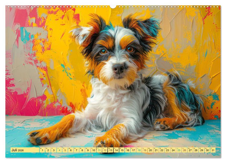 Produktbild: Tiere im Pop Art Kleid (Wandkalender 2026 DIN A2 quer), CALVENDO Monatskalender