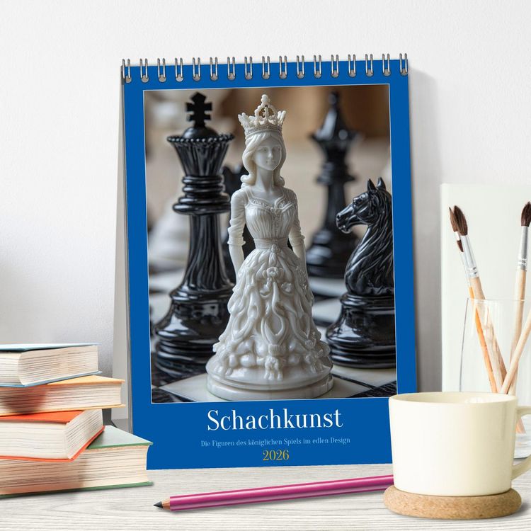 Produktbild: Schachkunst (Tischkalender 2026 DIN A5 hoch), CALVENDO Monatskalender