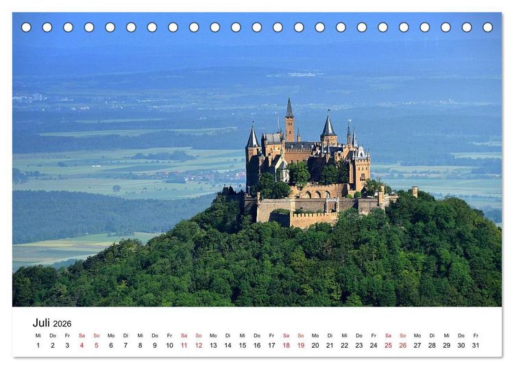 Produktbild: SCHW&Auml;BISCH-BADISCHE LANDSCHAFTEN (Tischkalender 2026 DIN A5 quer), CALVENDO Monatskalender