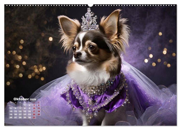 Produktbild: Kleine Hunde - Gro&szlig;e Diven (Wandkalender 2026 DIN A2 quer), CALVENDO Monatskalender