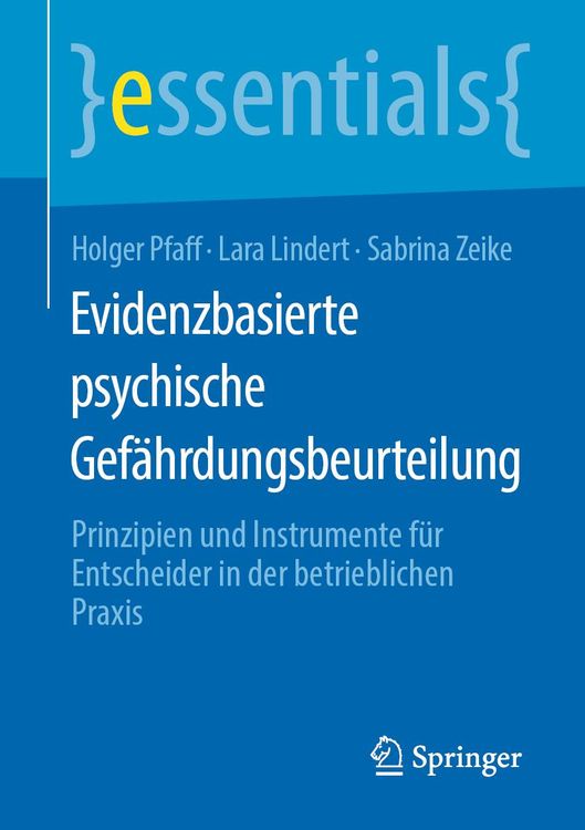 Produktbild: Evidenzbasierte psychische Gef&auml;hrdungsbeurteilung