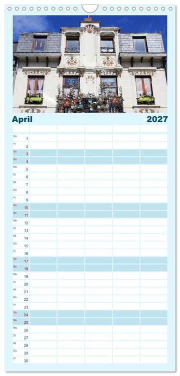 Produktbild: Familienplaner 2027 - SPA - Die belgische Stadt des Wassers mit 5 Spalten (Wandkalender, 21 x 45 cm) CALVENDO