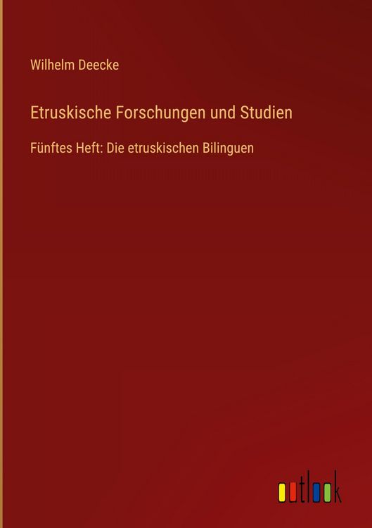 Produktbild: Etruskische Forschungen und Studien