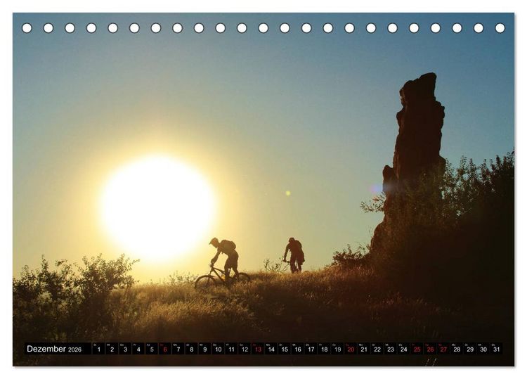 Produktbild: Mountainbike Traumpfade (Tischkalender 2026 DIN A5 quer), CALVENDO Monatskalender