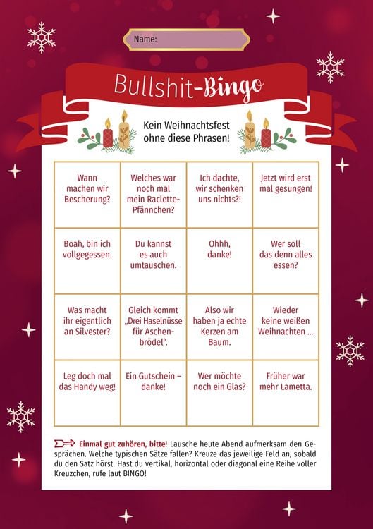 Produktbild: Weihnachts-Bingo