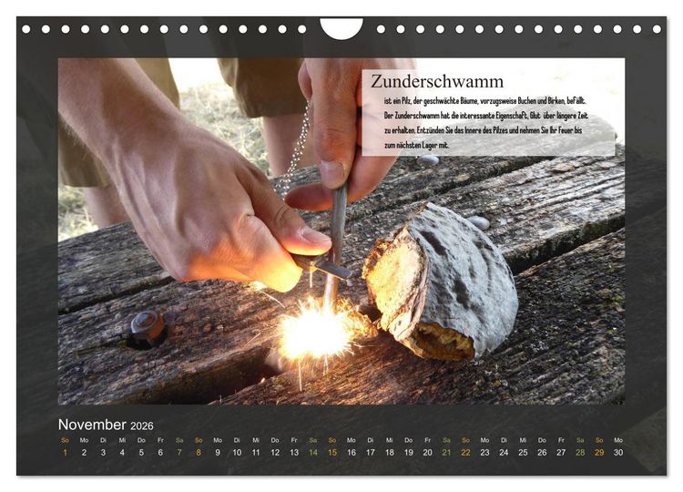 Produktbild: Outdoor-Survival-Kalender (Wandkalender 2026 DIN A4 quer), CALVENDO Monatskalender