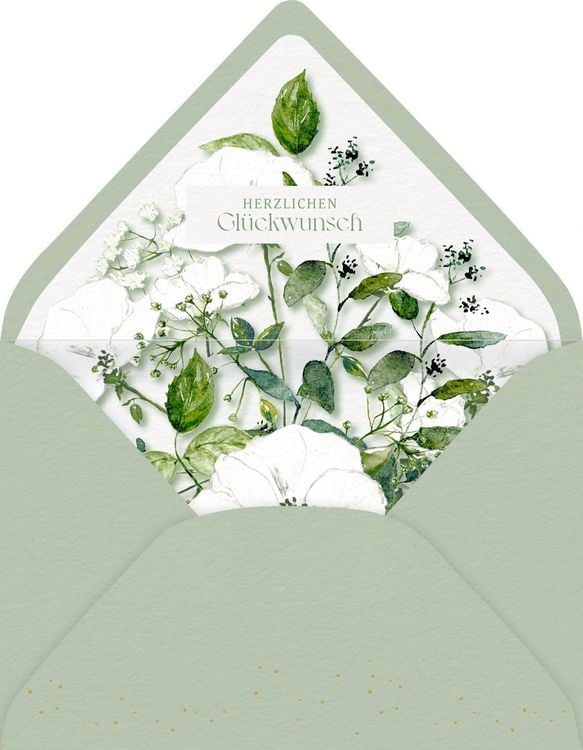 Produktbild: Gru&szlig;karte mit Kuvert &ndash; Alles Liebe zur Hochzeit
