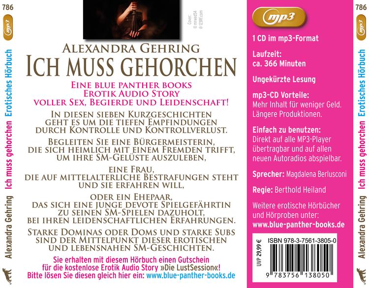 Produktbild: Ich muss gehorchen | 7 geile hei&szlig;e erotische SM-Geschichten | Erotik SM-Audio Story | Erotisches SM-H&ouml;rbuch MP3CD