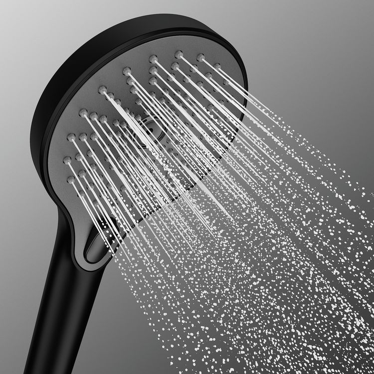 Produktbild: Duschkopf Mod. Ultimate Shower Schwarz/Grau, &Oslash; 13 cm