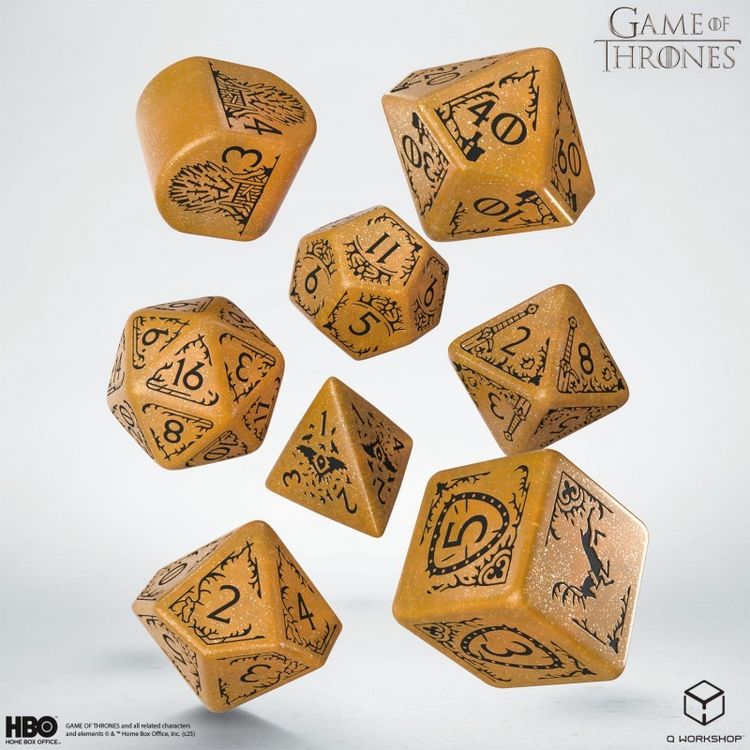 Produktbild: Q-Workshop QWO97737 - Game of Thrones, Baratheon Dice Set, 8-teilig