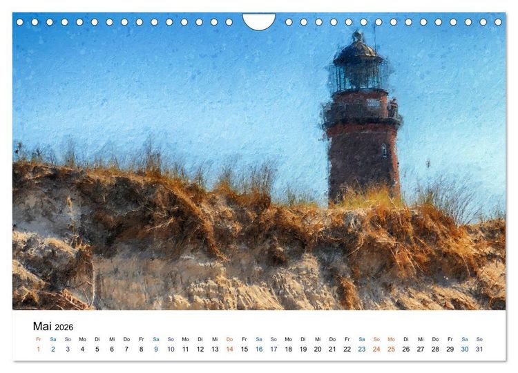 Produktbild: Landschaften auf dem Dar&szlig; in &Ouml;lfarben (Wandkalender 2026 DIN A4 quer), CALVENDO Monatskalender