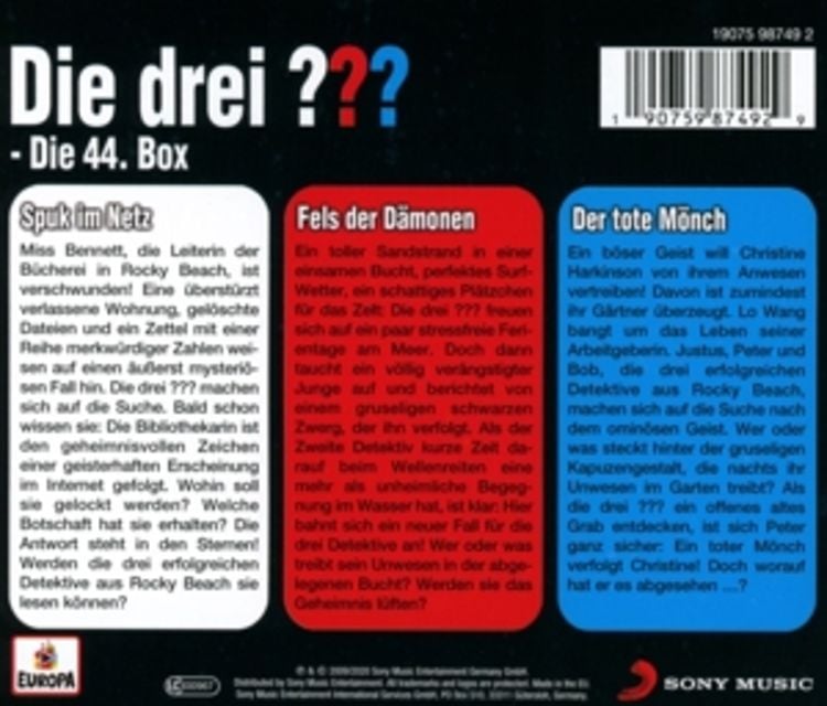 Produktbild: Die drei ??? - 3er Box 44 (Folgen 132, 133, 134)