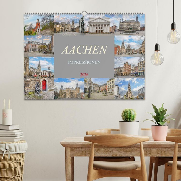Produktbild: Aachen Impressionen (Wandkalender 2026 DIN A2 quer), CALVENDO Monatskalender