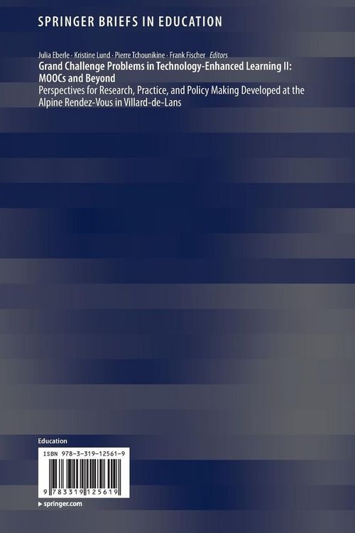 Produktbild: Grand Challenge Problems in Technology-Enhanced Learning II: MOOCs and Beyond