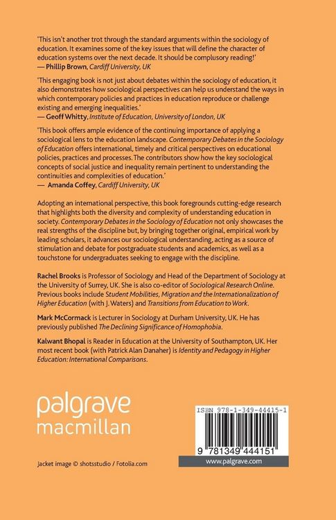 Produktbild: Contemporary Debates in the Sociology of Education