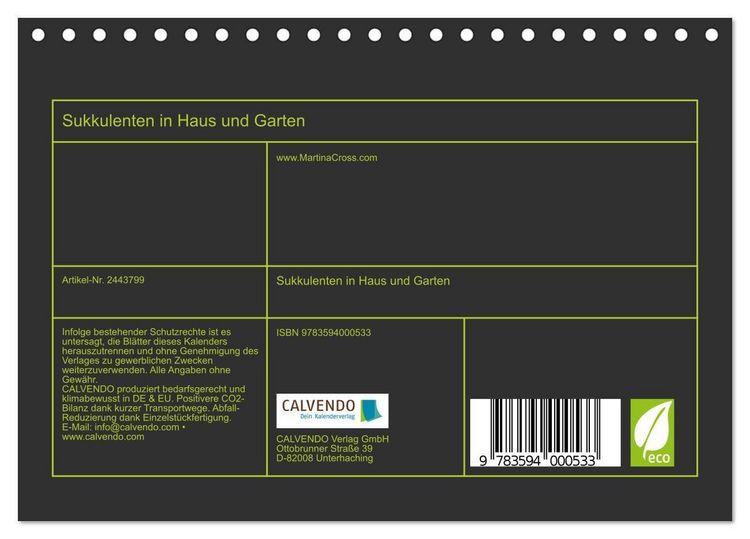 Produktbild: Sukkulenten in Haus und Garten (Tischkalender 2027 DIN A5 quer), CALVENDO Monatskalender