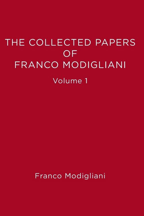 Produktbild: The Collected Papers of Franco Modigliani, Volume 1