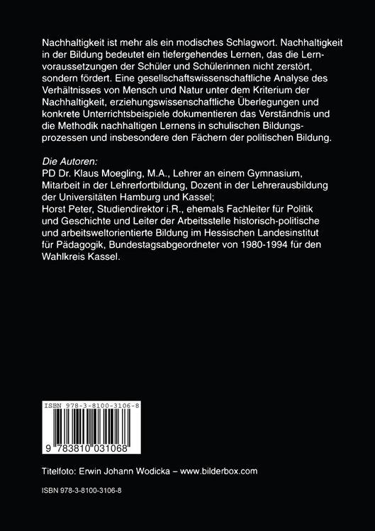 Produktbild: Nachhaltiges Lernen in der politischen Bildung