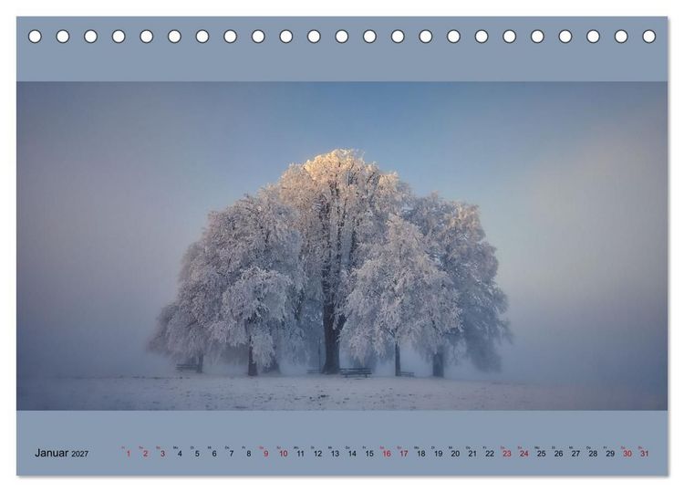 Produktbild: Fogscapes - magische Nebellandschaften (Tischkalender 2027 DIN A5 quer), CALVENDO Monatskalender
