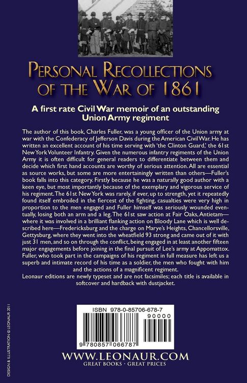 Produktbild: Personal Recollections of the War of 1861