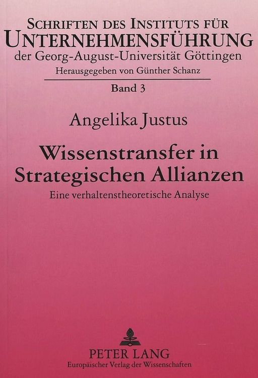 Produktbild: Wissenstransfer in Strategischen Allianzen