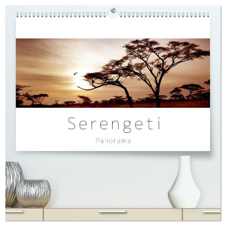 Produktbild: Serengeti Panorama (hochwertiger Premium Wandkalender 2026 DIN A2 quer), Kunstdruck in Hochglanz