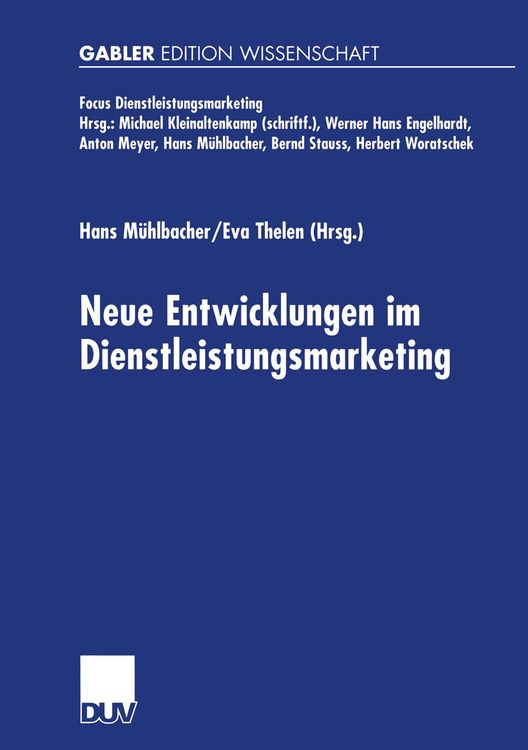 Produktbild: Neue Entwicklungen im Dienstleistungsmarketing