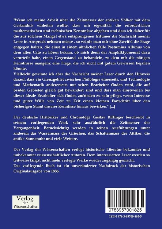 Produktbild: Die Zeitmesser der antiken V&ouml;lker