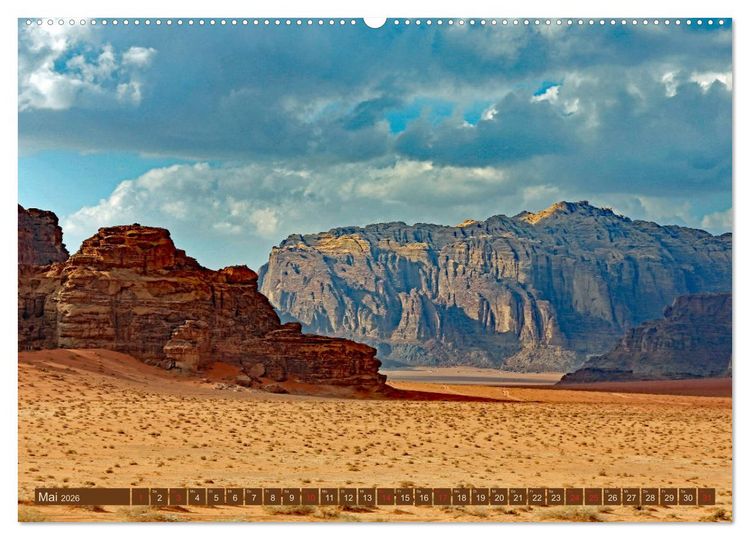 Produktbild: Die W&uuml;ste Wadi Rum (Wandkalender 2026 DIN A2 quer), CALVENDO Monatskalender