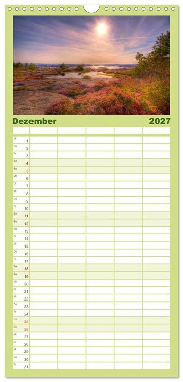 Produktbild: Familienplaner 2027 - Sehnsucht Schweden - Sverige mit 5 Spalten (Wandkalender, 21 x 45 cm) CALVENDO