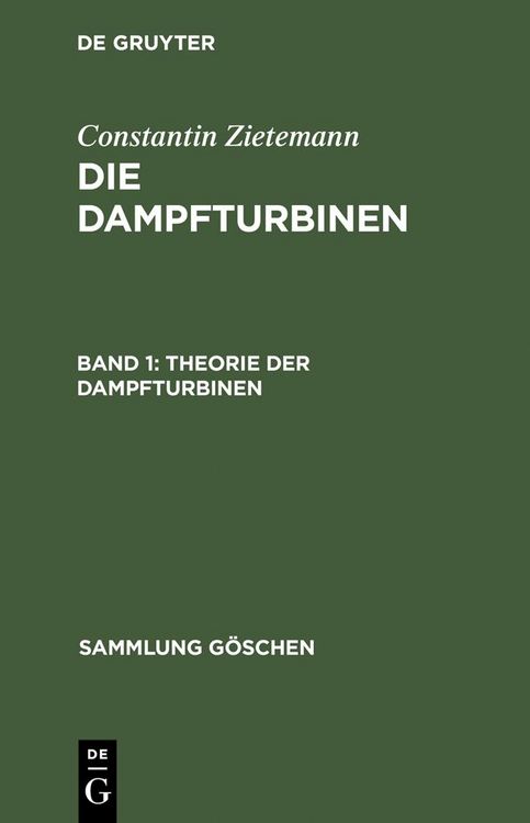 Produktbild: Theorie der Dampfturbinen