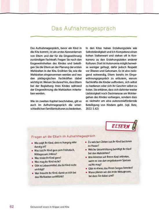 Produktbild: Genussvoll essen in Krippe und Kita